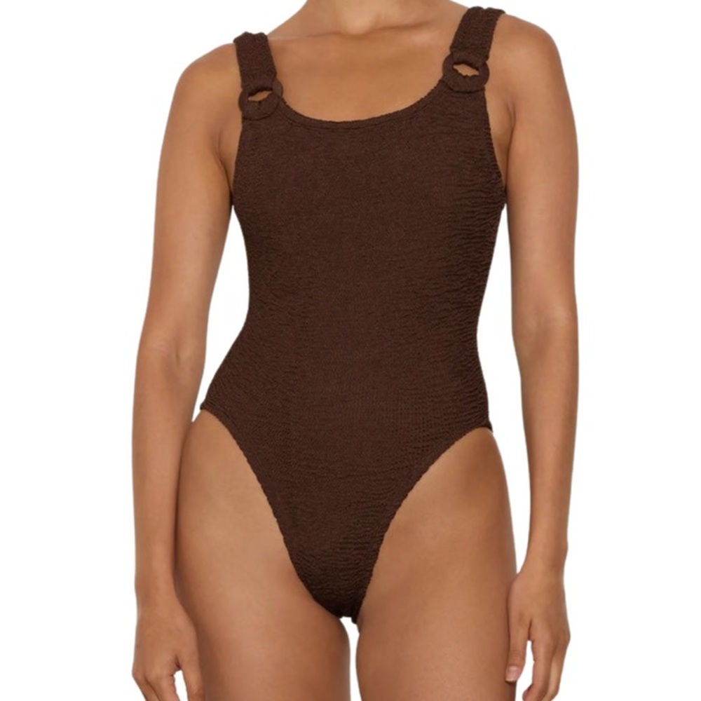 Hunza G Domino - Metallic Chocolate